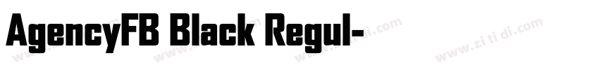AgencyFB Black Regul字体转换